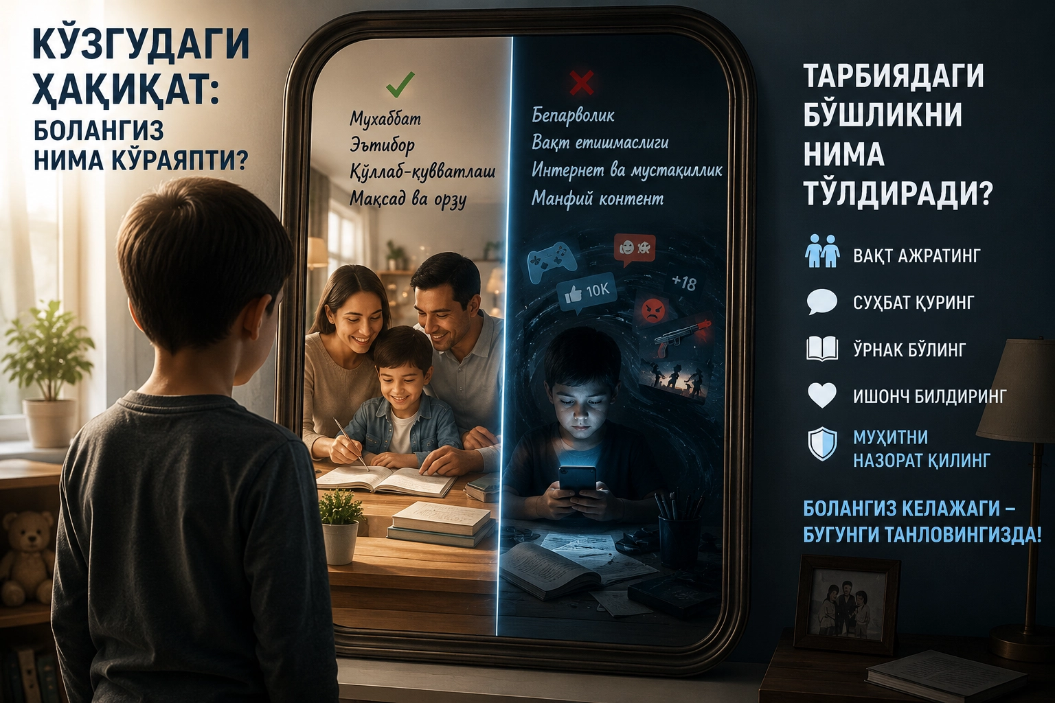 Кўзгудаги ҳақиқат: болангиз нима кўраяпти?
