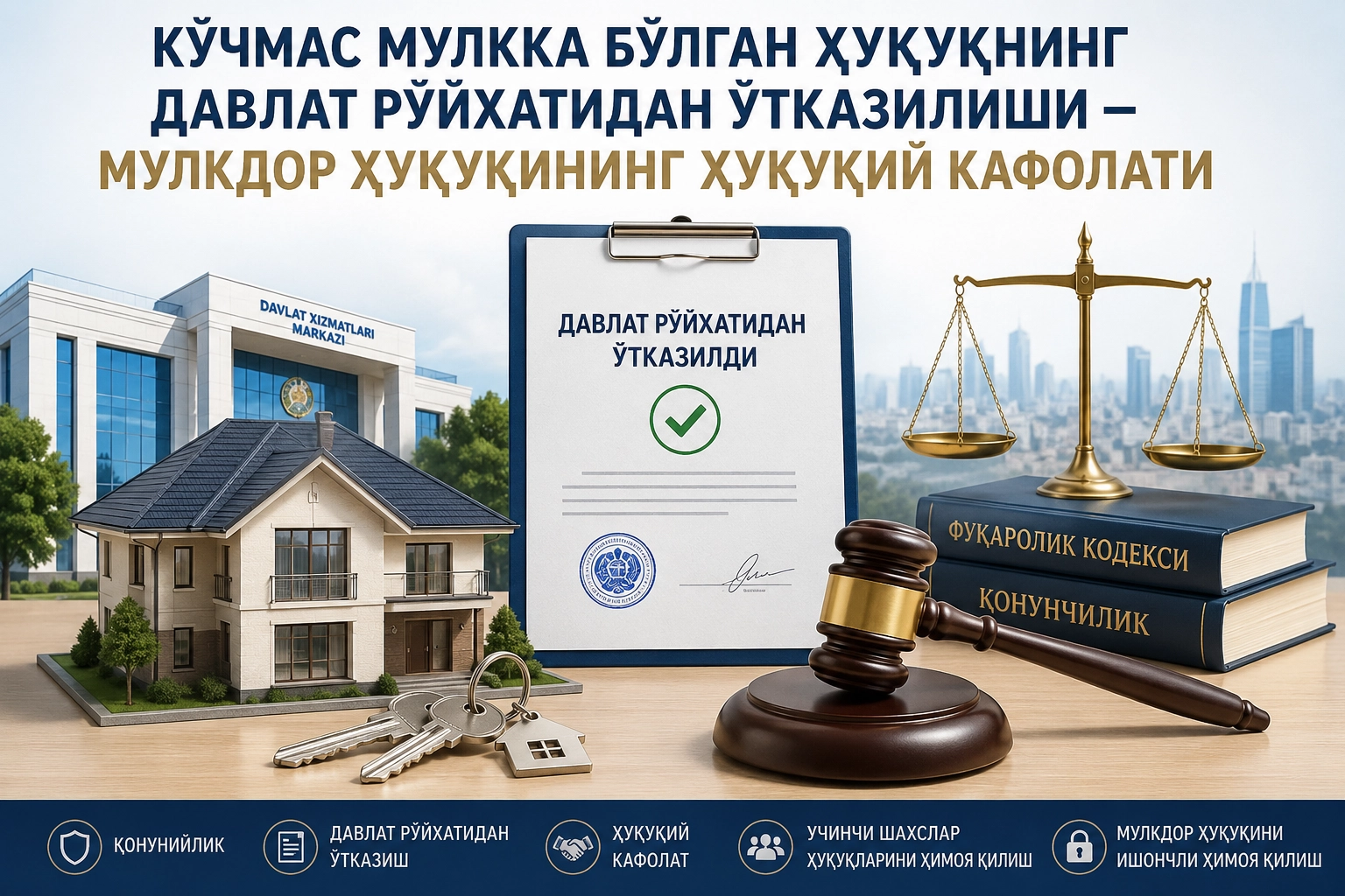 Кўчмас мулкка бўлган ҳуқуқнинг давлат рўйхатидан ўтказилиши