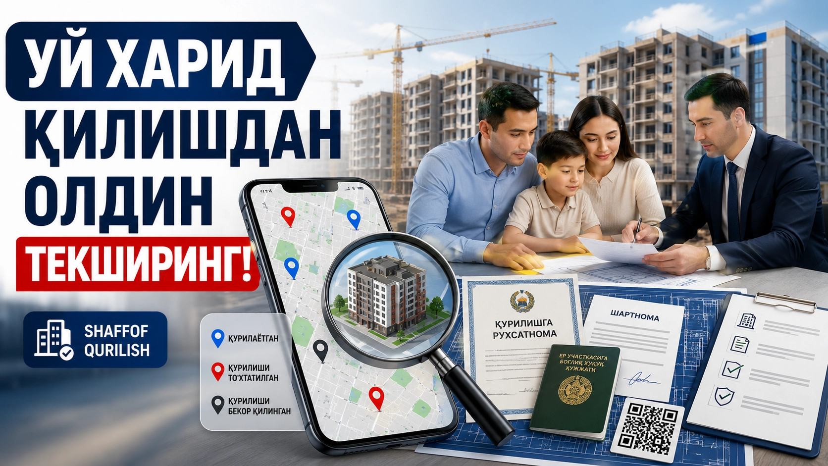 Янги қурилаётган уйни харид қилишдан олдин нималарни текшириш керак?