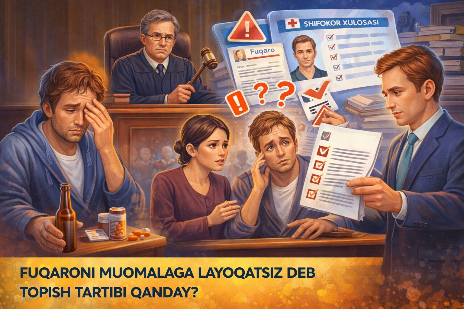 Фуқарони муомалага лаёқатсиз деб топиш тартиби қандай?