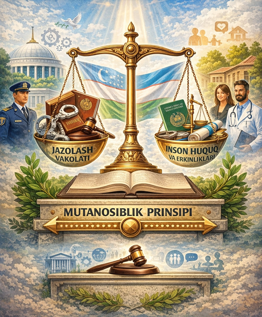 Ҳуқуқий таъсир чораларининг адолатли қўлланилишида мутаносиблик принципининг ўрни ва аҳамияти