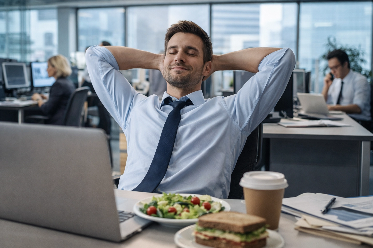 Дам олиш ва овқатланиш учун танаффус  ходимнинг иш унумдорлигини таъминлайди