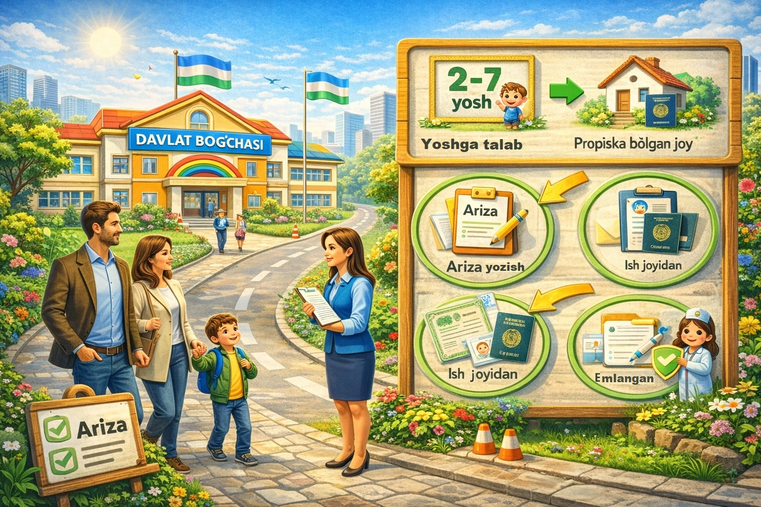 Болани давлат боғчасига жойлаштириш масаласи қандай  тартибга солинади?