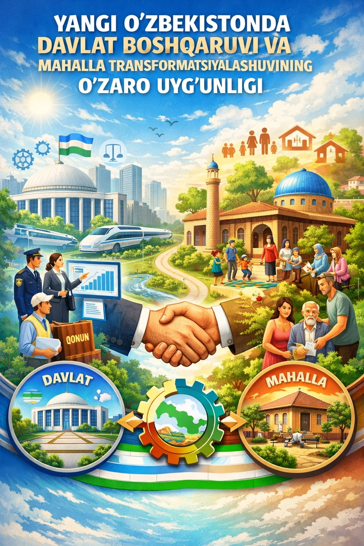 Янги Ўзбекистонда давлат бошқаруви ва маҳалла трансформациялашувининг ўзаро уйғунлиги
