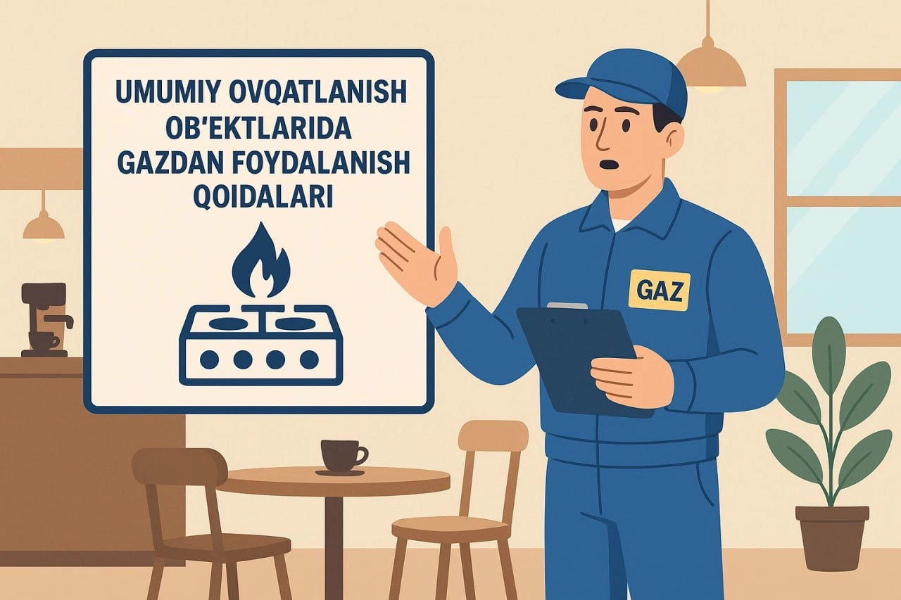 Умумий овқатланиш объектларида газдан фойдаланиш қоидалари